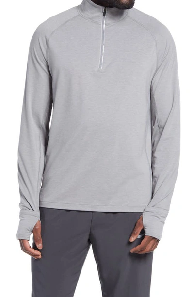 Shop Fourlaps Level Half Zip Pullover In Light Grey