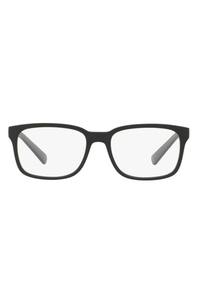 Shop Ax Armani Exchange 54mm Square Optical Glasses In Matte Blk