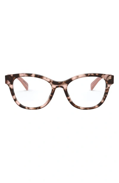 Shop Emporio Armani 52mm Cat Eye Optical Glasses In Havana Pink