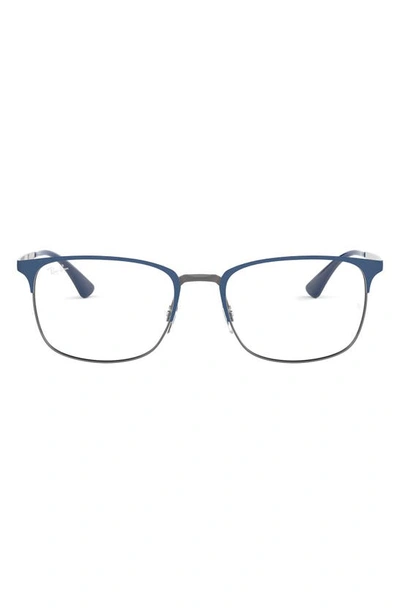 Shop Ray Ban 52mm Optical Glasses In Matte Blue