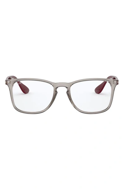 Shop Ray Ban Unisex 52mm Square Optical Glasses In Grey