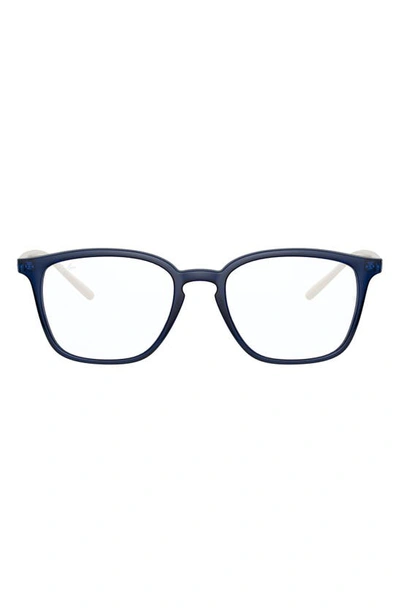 Shop Ray Ban Unisex 50mm Square Optical Glasses In Blue