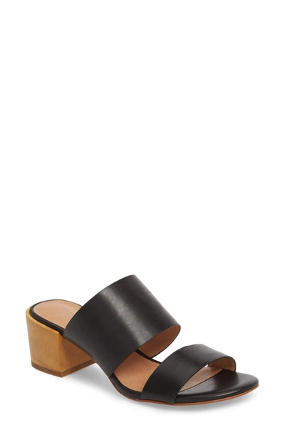 Shop Madewell Kiera Block Heel Slide In True Black Leather