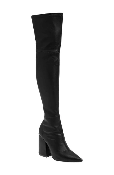 Shop Alias Mae Ahlexis Over The Knee Boot In Black Stretch Leather