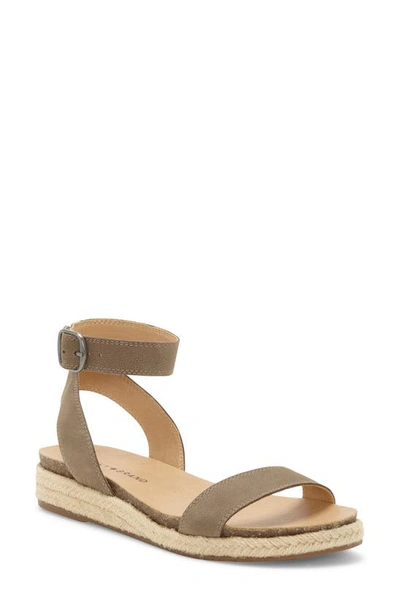 Shop Lucky Brand Garston Espadrille Sandal In Fossilized Leather