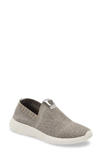 Shop Kurt Geiger Lorna Slip-on Sneaker In Grey Fabric