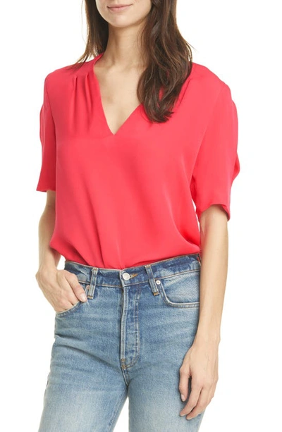 Shop Joie Ance Silk Blouse In Dragonfruit