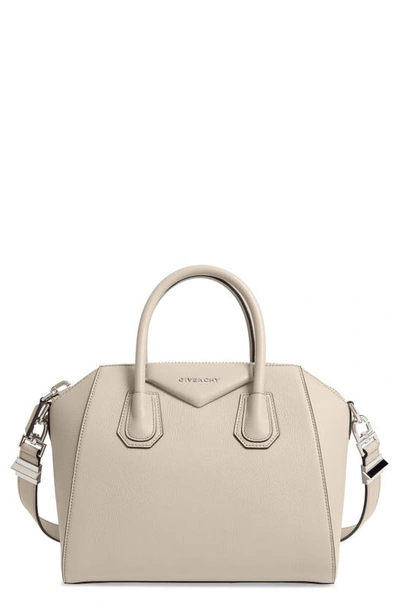 Shop Givenchy Small Antigona Leather Satchel In Dune