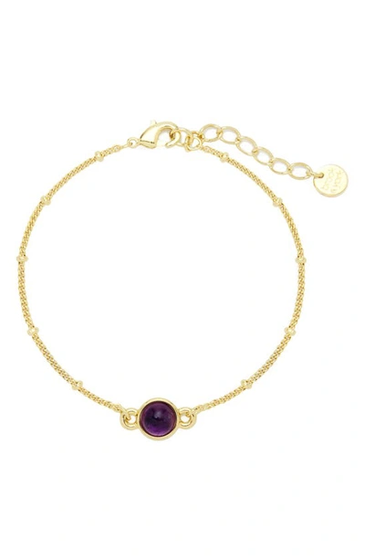 Shop Brook & York Nola Amethyst Bracelet In Gold/purple