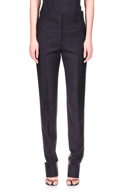 Shop Givenchy High Waist Slim Fit Pants In Black