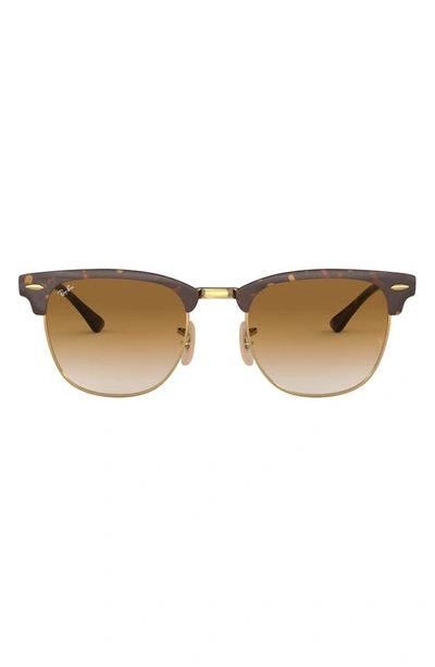 Shop Ray Ban Ray-ban Clubmaster 51mm Sunglasses In Havana Gold