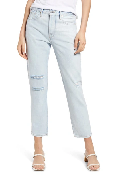 Shop Frame Le Original Ripped High Waist Crop Jeans In Howard Rips