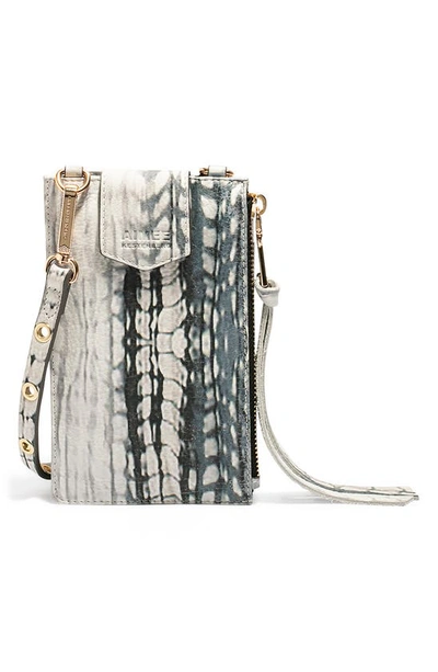 Shop Aimee Kestenberg Getaway Rfid Leather Phone Crossbody Pouch In Feather Print