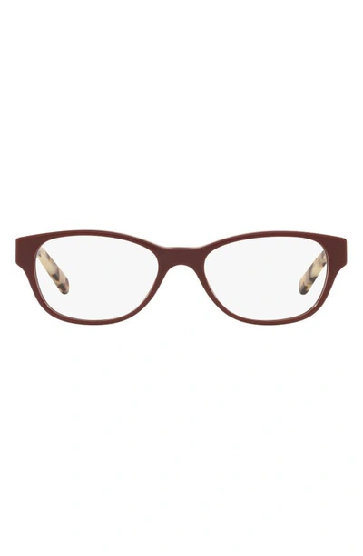 Shop Tory Burch 51mm Butterfly Optical Glasses In Bordeaux