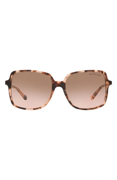 Shop Michael Kors 56mm Gradient Square Sunglasses In Tort Pink