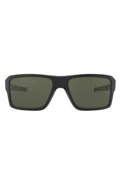 Shop Oakley Double Edge 66mm Oversize Rectangular Sunglasses In Black
