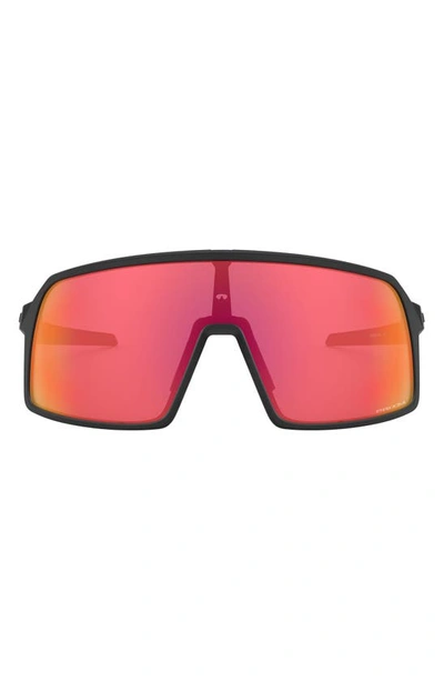 Shop Oakley Sutro S 128mm Prizm™ Wrap Shield Sunglasses In Pol Black
