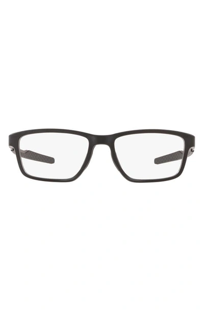 Shop Oakley Metalink 55mm Rectangle Optical Glasses In Black