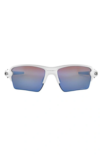 Shop Oakley Flak® 2.0 Xl 59mm Prizm™ Polarized Rectangular Sunglasses In White