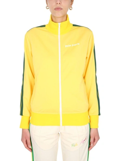Shop Palm Angels Women's Yellow Polyester Sweatshirt