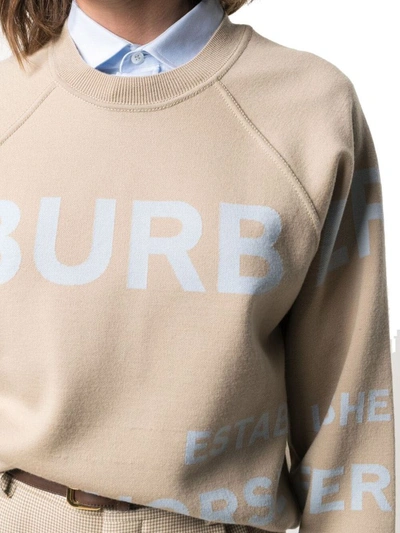 Shop Burberry Women's Beige Wool Sweatshirt