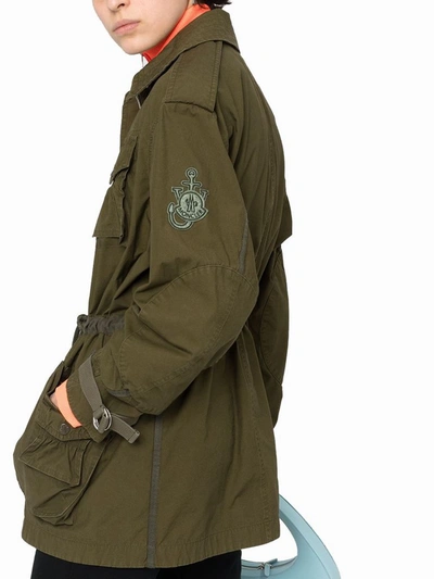 Shop Moncler Women's Green Cotton Outerwear Jacket