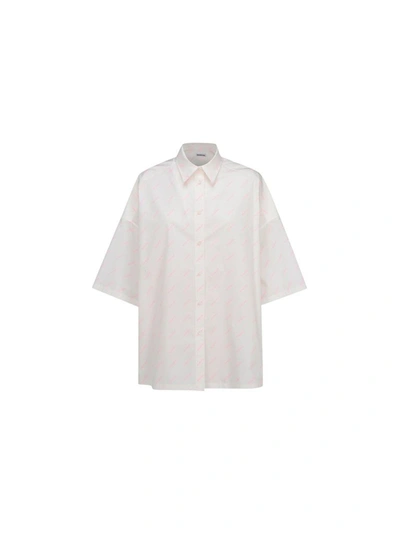 Shop Balenciaga Women's White Cotton Shirt