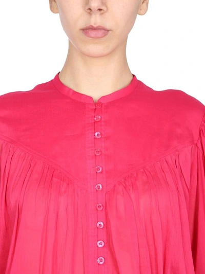 Shop Isabel Marant Women's Fuchsia Cotton Blouse