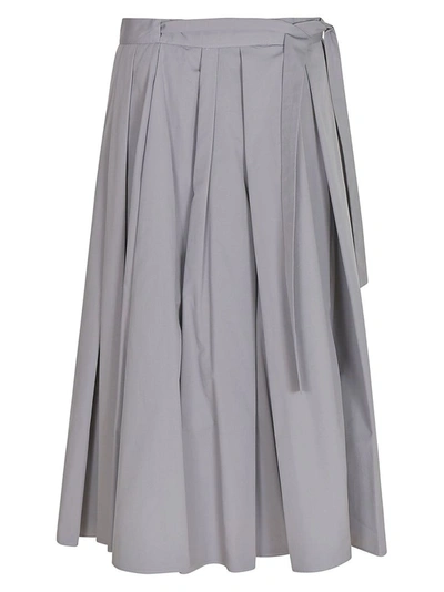 Shop Prada Women's Grey Cotton Skirt