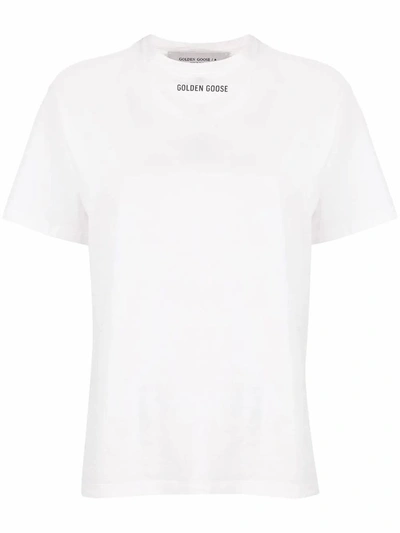 Shop Golden Goose Women's White Cotton T-shirt