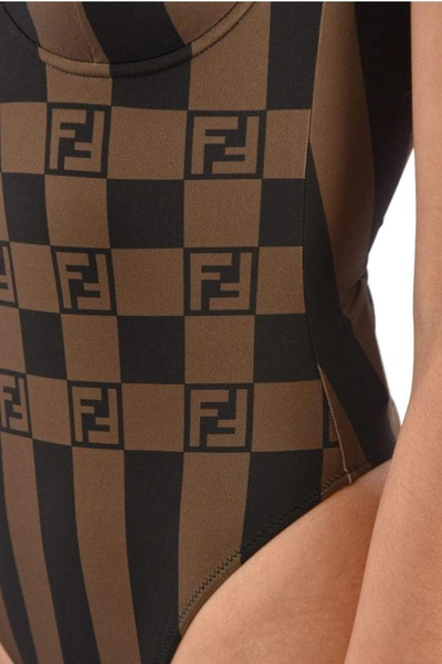 Shop Fendi Women's Brown Polyester One-piece Suit