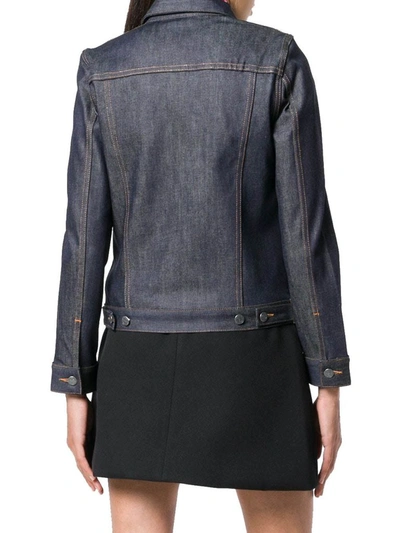 Shop Apc A.p.c. Women's Blue Cotton Outerwear Jacket