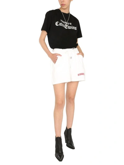 Shop Dsquared2 Women's White Cotton Shorts