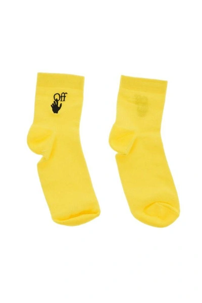 Shop Off-white Women's Yellow Polyamide Socks