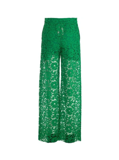 Shop Valentino Women's Green Other Materials Pants