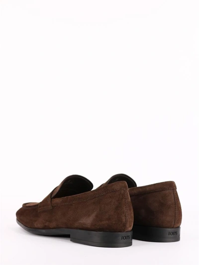 Shop Tod's Suede Loafer Brown