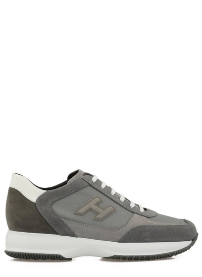 Shop Hogan Interactive Sneakers In Fum Ch+bianco