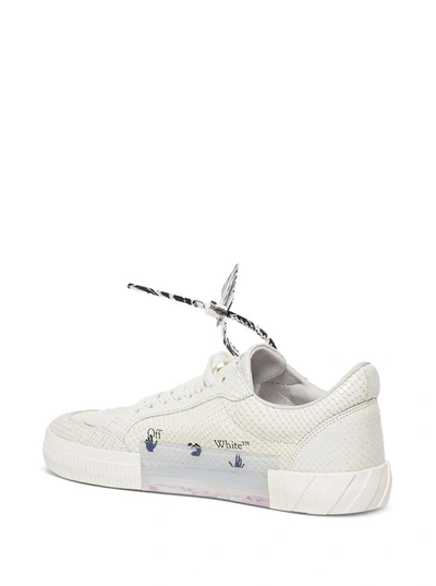 Shop Off-white Low Vulcanized Sneakers In White Leather