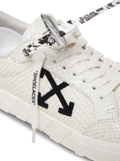 Shop Off-white Low Vulcanized Sneakers In White Leather