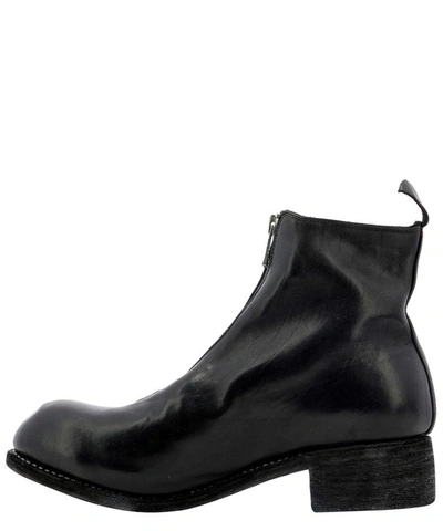 Shop Guidi Zipped Ankle Boots In Black  