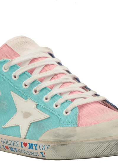 Shop Golden Goose Sneakers In Aquamarine/electric Blue/white
