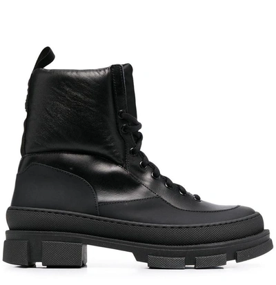 Shop Ganni Hiking Mix Boots In Black