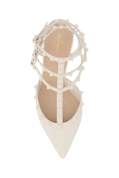 Shop Valentino Garavani Rockstud 65 Slingback Pumps In Light Ivory