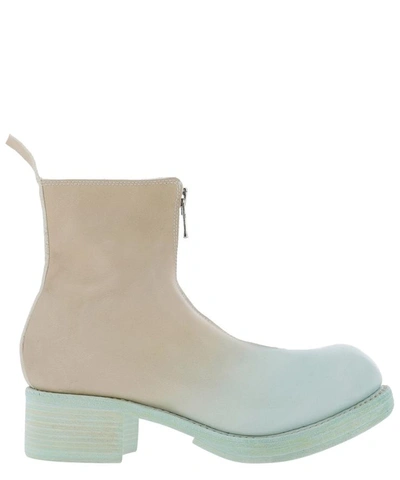 Shop Guidi Zipped Ankle Boots In Beige
