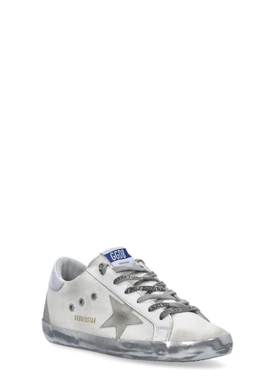 Shop Golden Goose Sneakers In Optic White/ice/silver