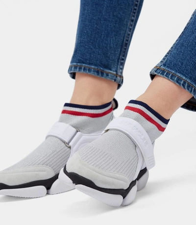 Shop Moncler Baktha Sock Sneakers In White