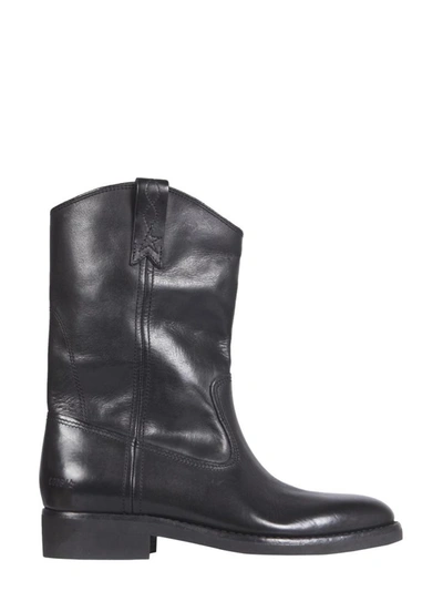 Shop Golden Goose Biker Boots In Black