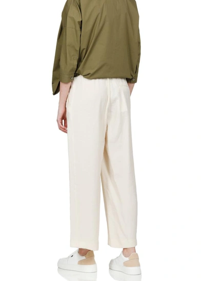 Shop Fay Trousers In Bianco Lana
