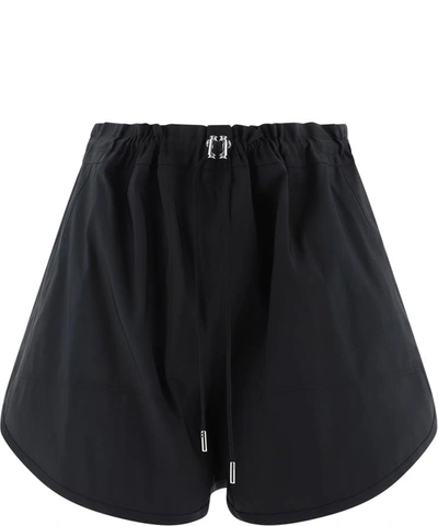 Shop Alexander Mcqueen Flared Nylon Shorts In Black  