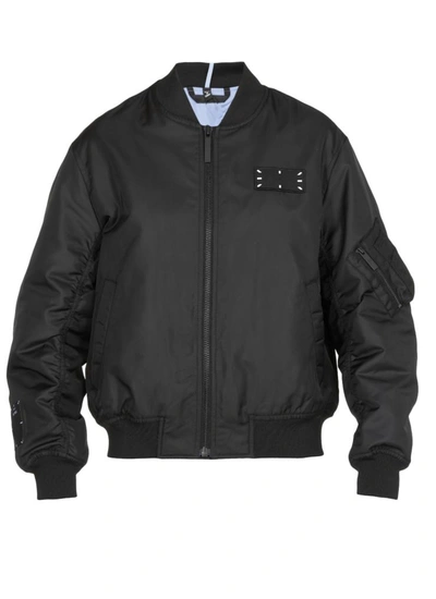 Mcq Alexander Mcqueen Logo Patch Bomber Jacket In Black